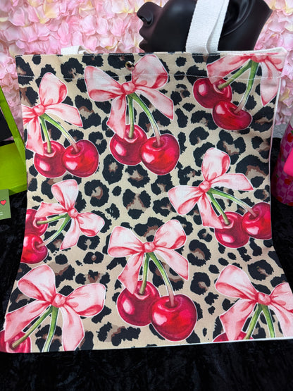 Cherry baby vintage tote bag