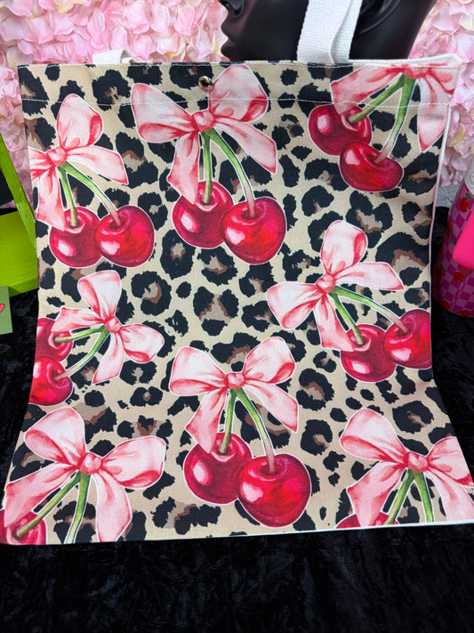 Cherry baby vintage tote bag