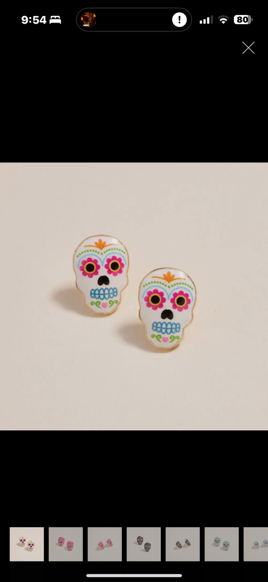 White Dia de Los Muertos