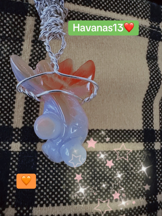 Orange Carnelian Koi Pendant
