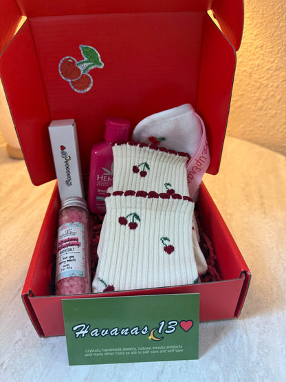 Custom Havanas13 Cherry Collection self care kit