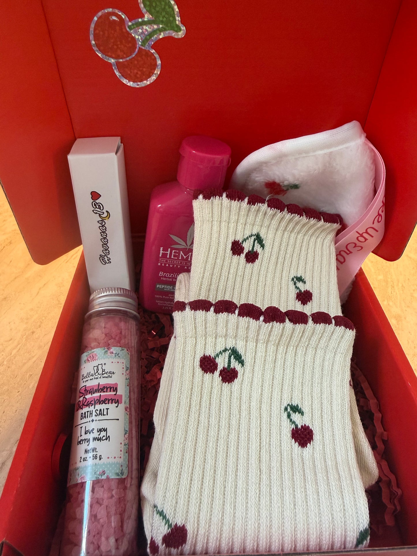 Custom Havanas13 Cherry Collection self care kit
