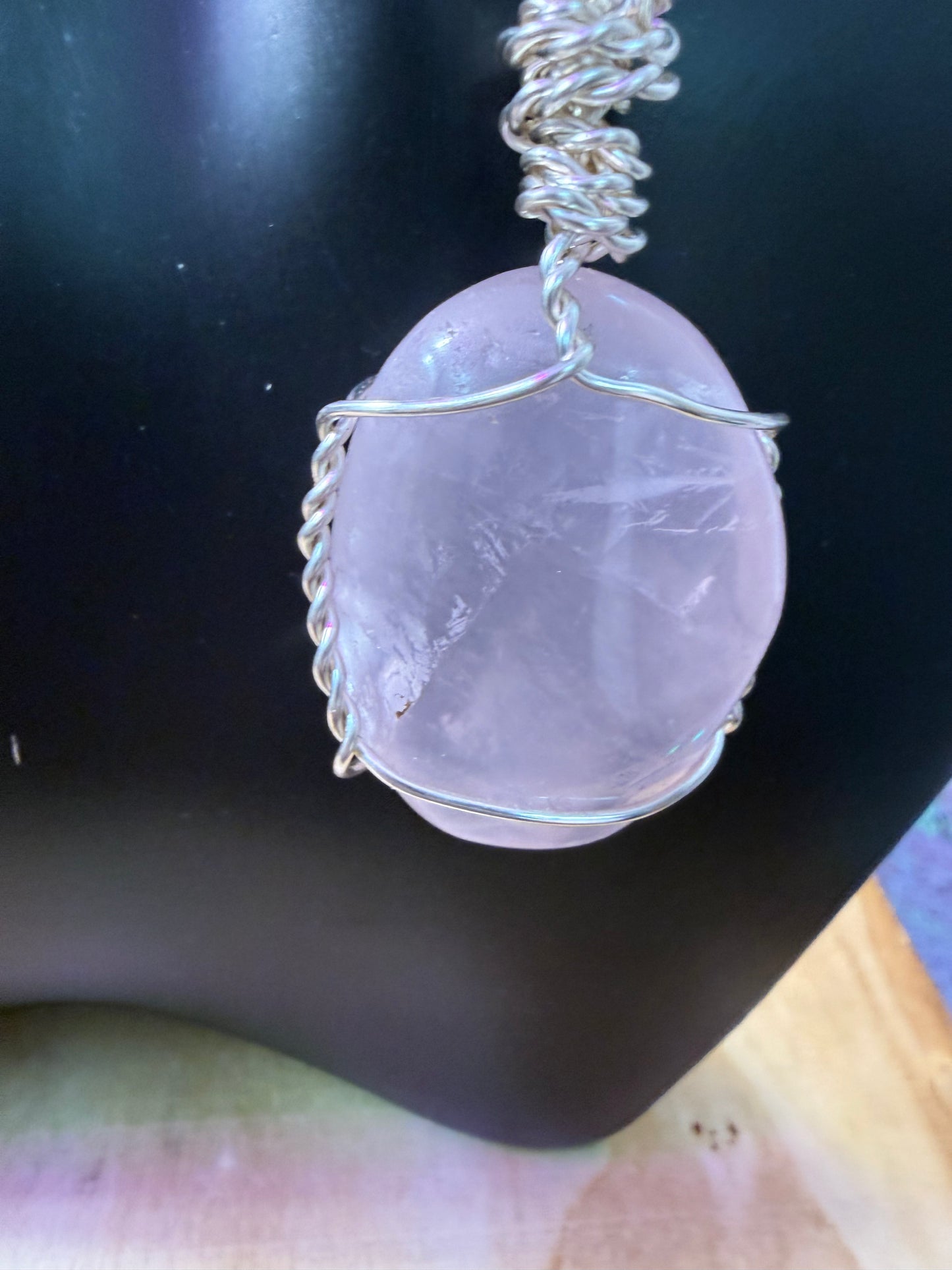 Rose Quartz Crystal Pendant
