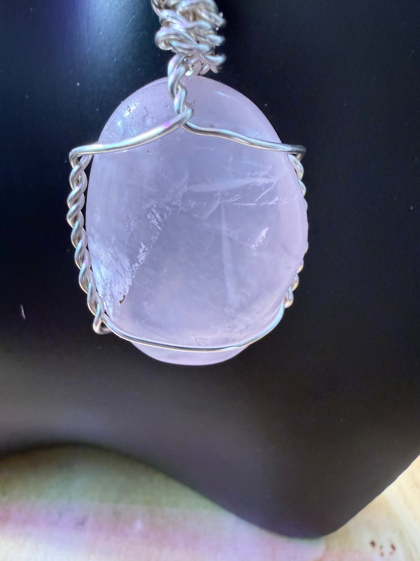 Rose Quartz Crystal Pendant