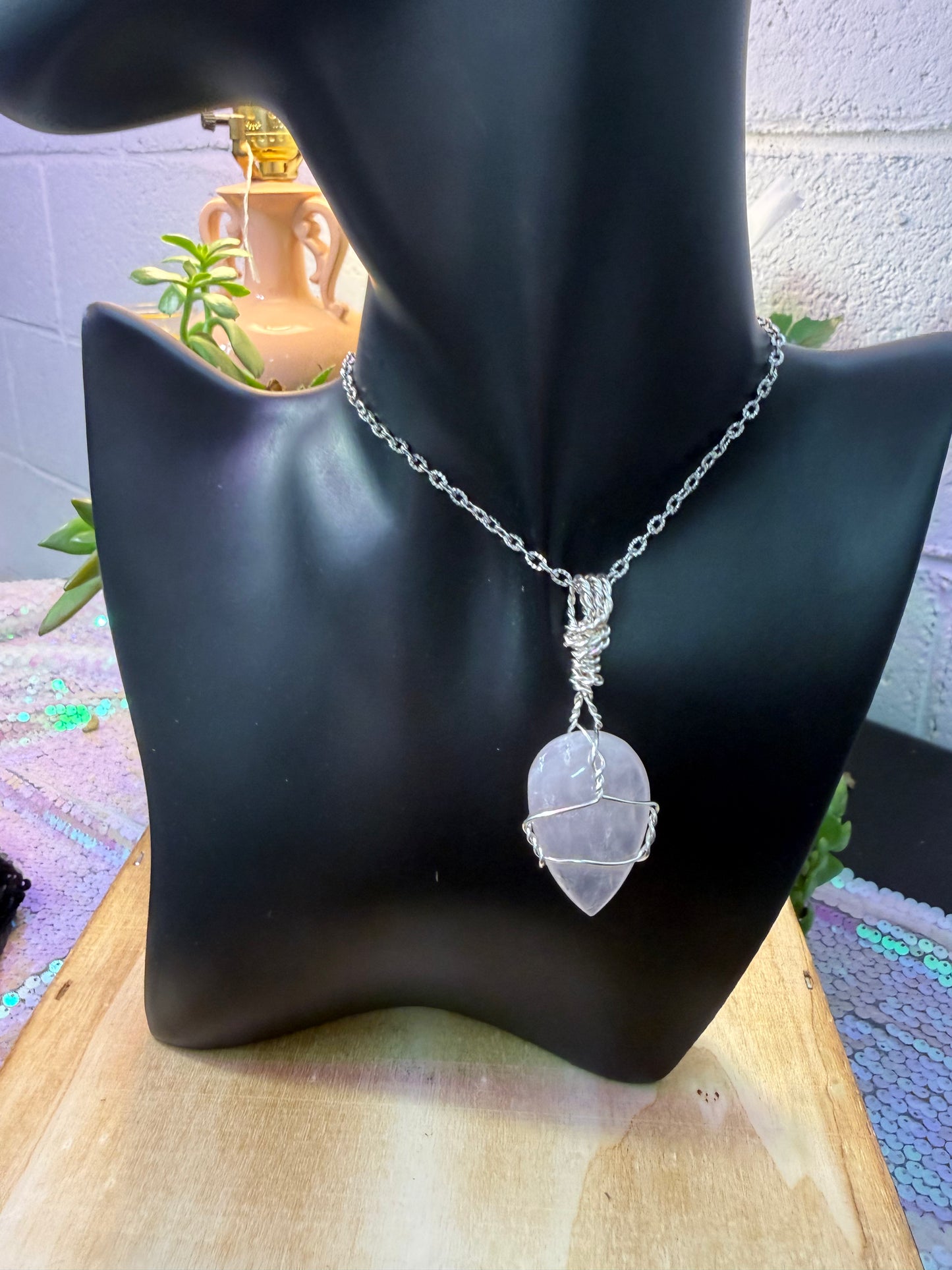 Rose Quartz Crystal pendant