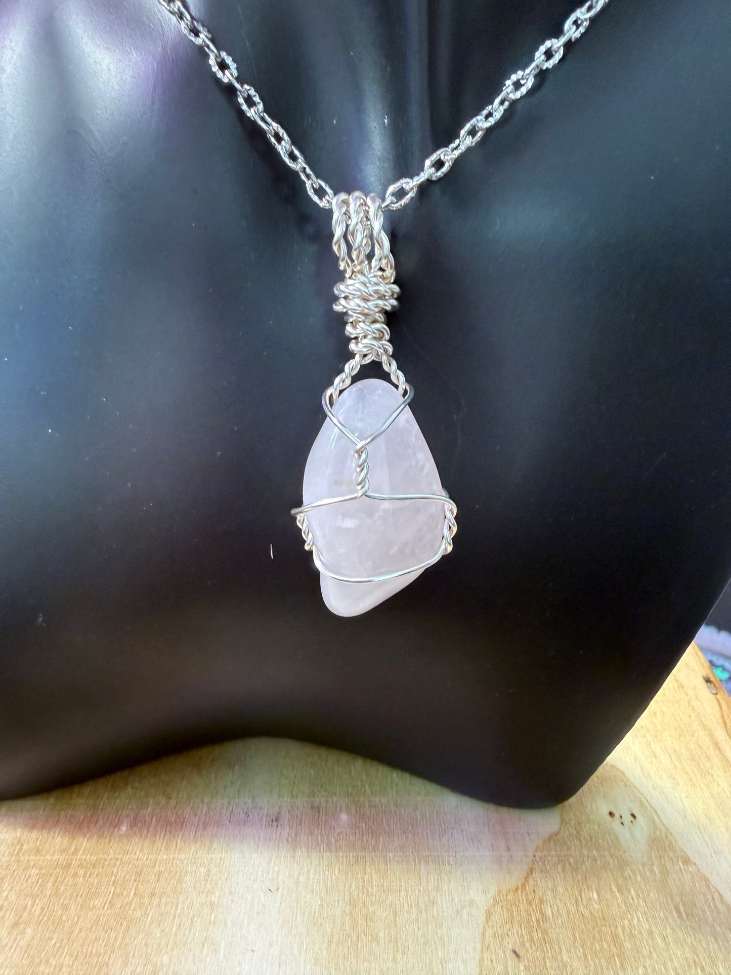 Rose Quartz Crystal Pendant