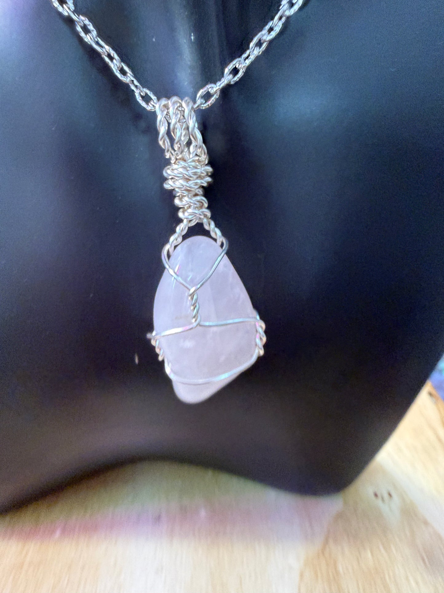 Rose Quartz Crystal Pendant