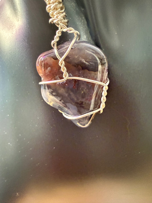Blue Jasper crystal pendant
