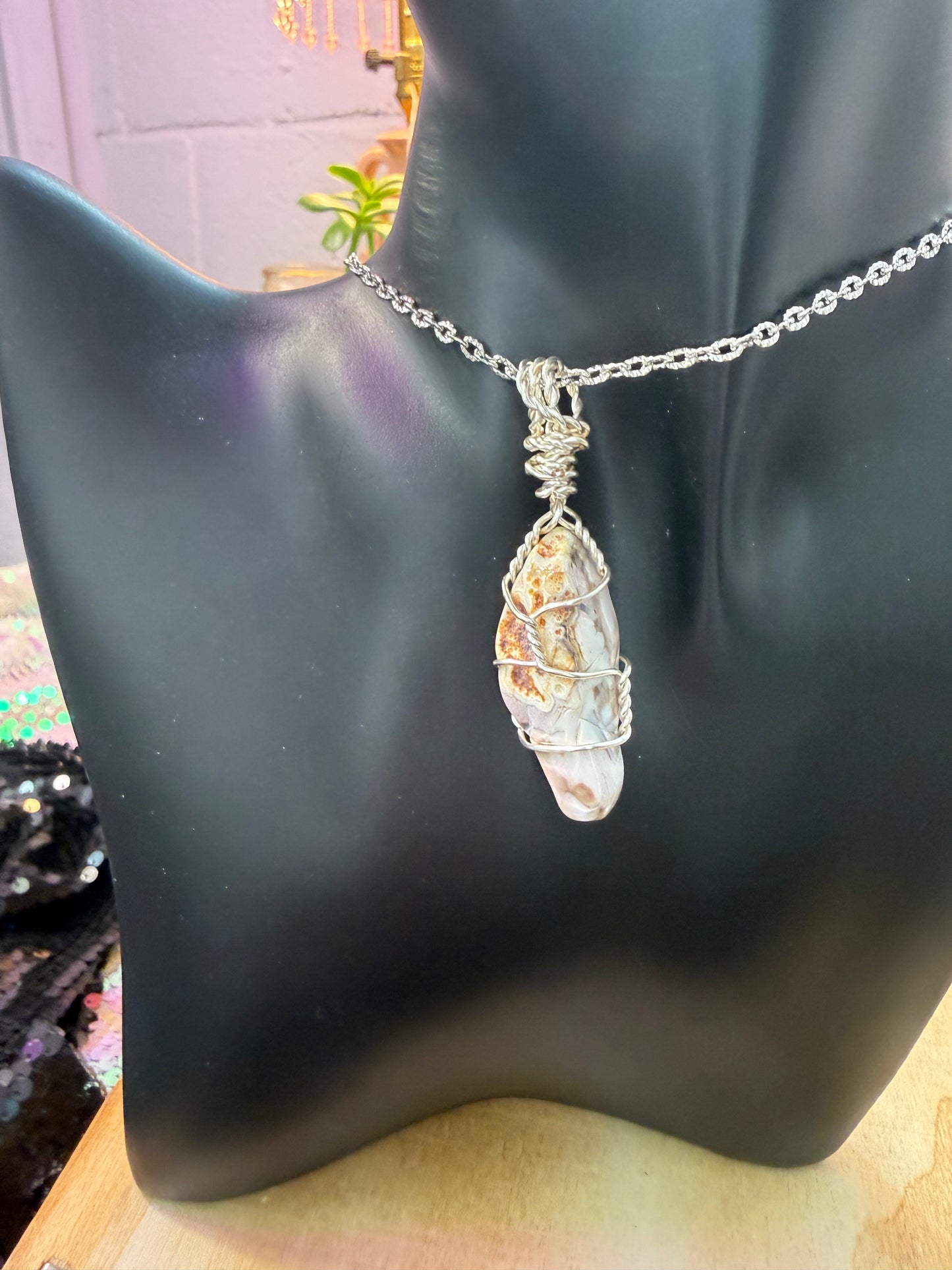 Ocean Jasper Crystal pendant