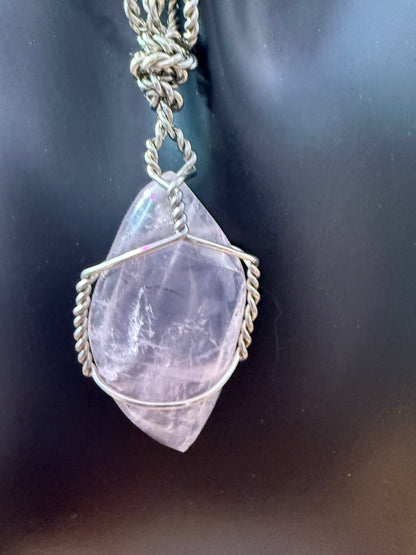 Rose Quartz Crystal Pendant