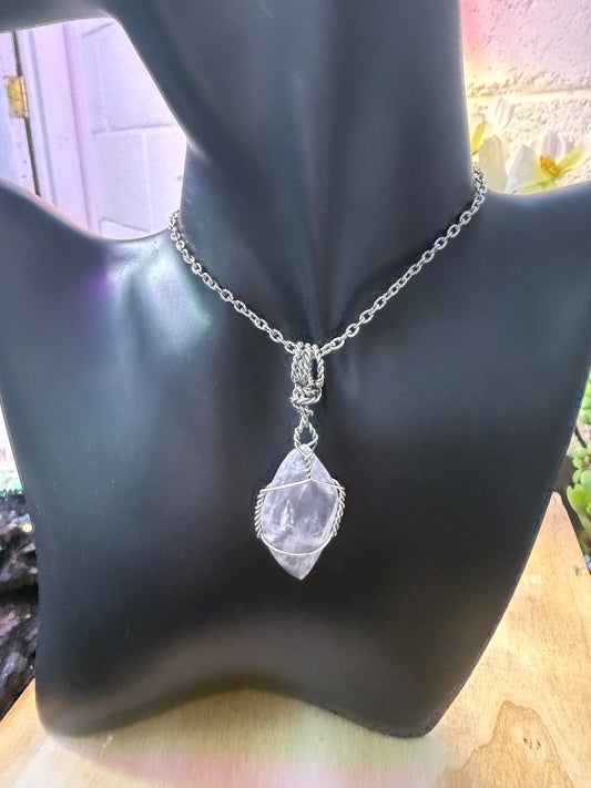 Rose Quartz Crystal Pendant