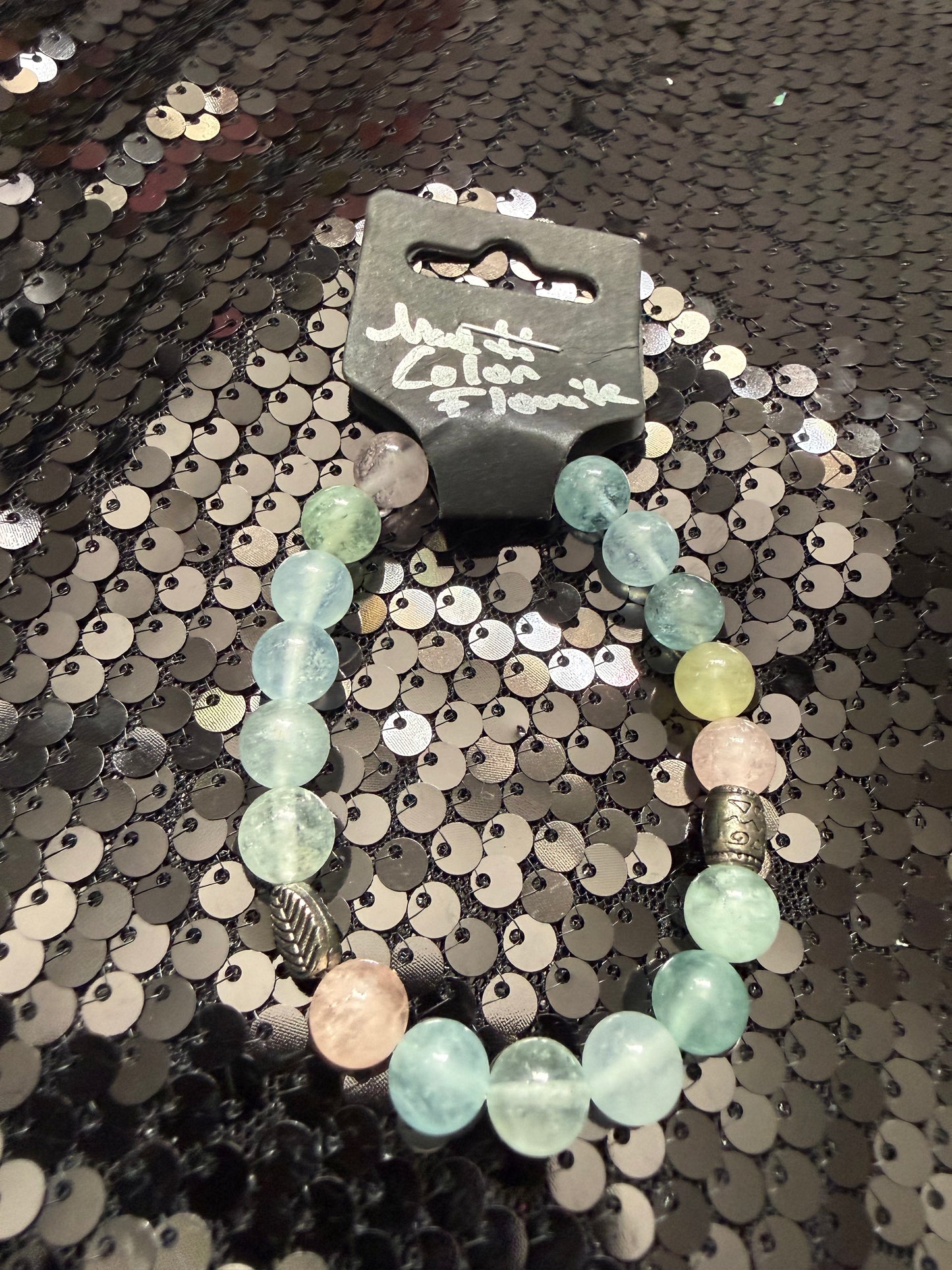 Multi color Flourite handmade bracelet