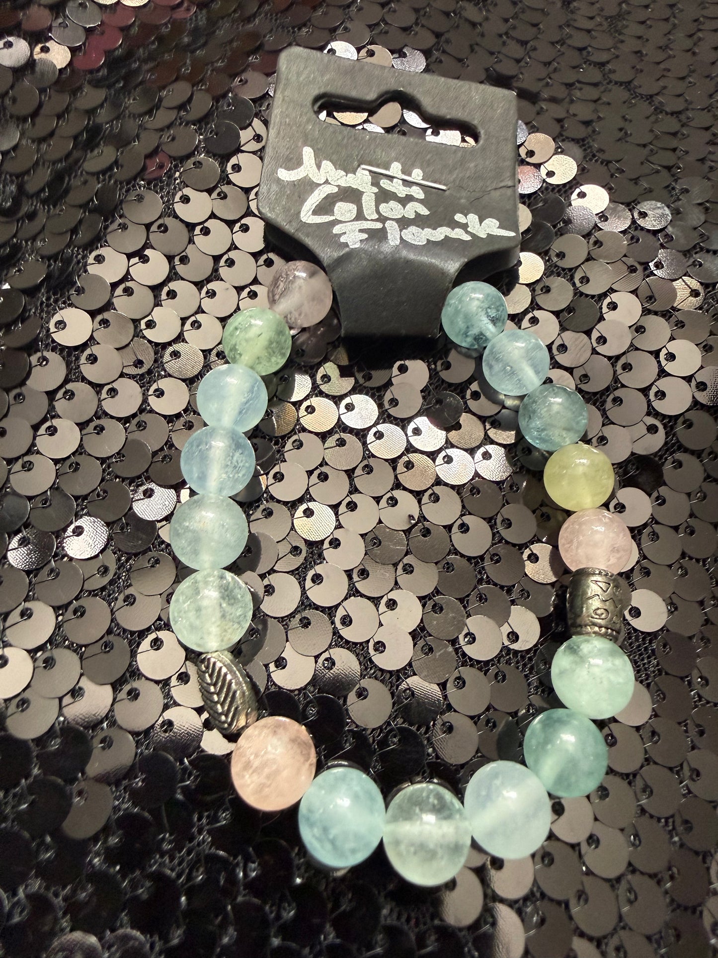 Multi color Flourite handmade bracelet