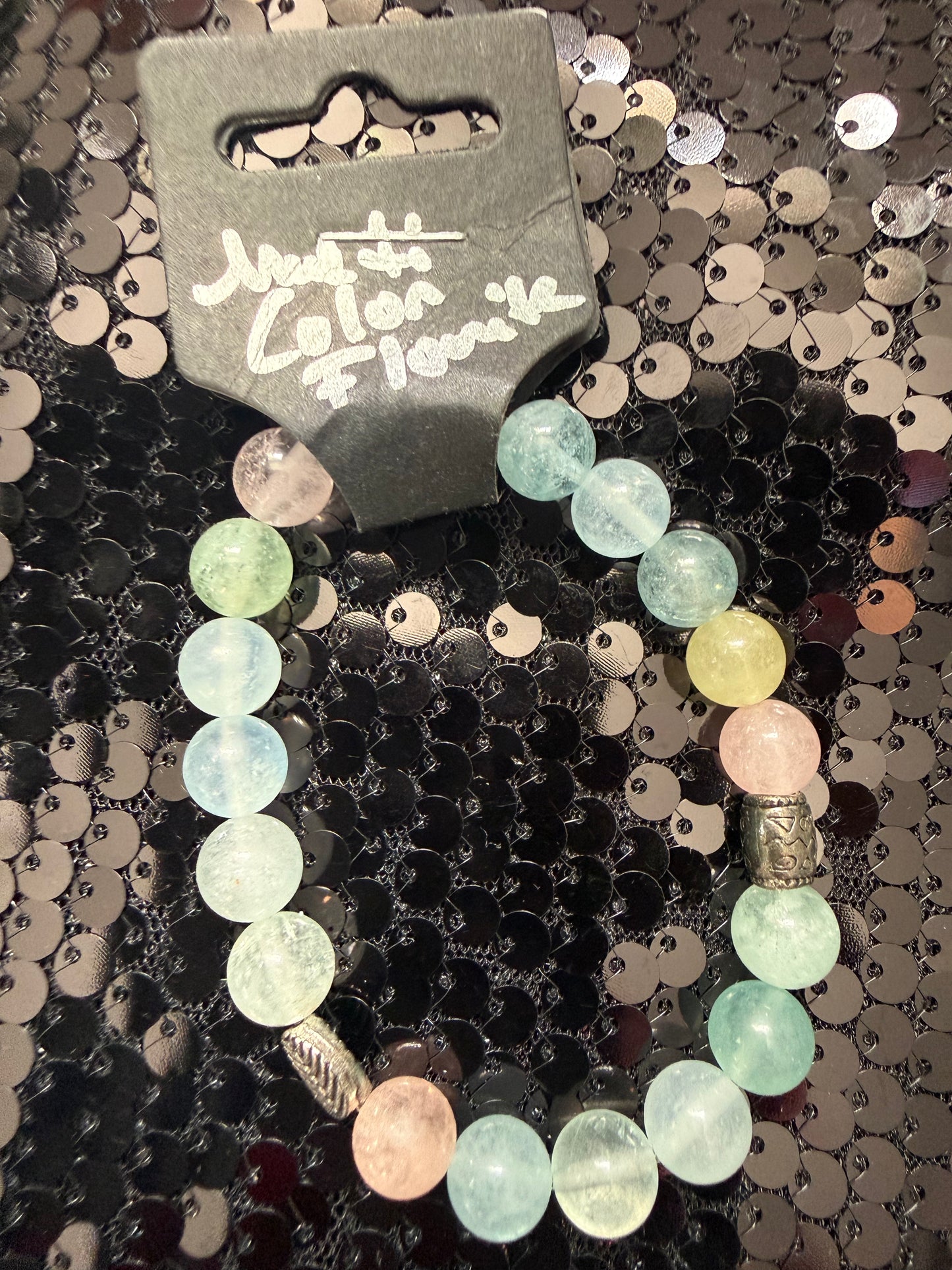 Multi color Flourite handmade bracelet