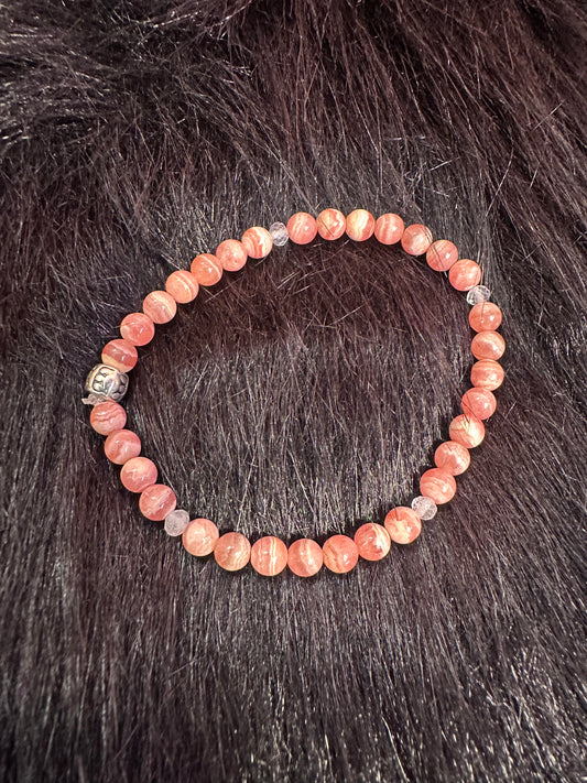 Rhodochrosite Crystal Bracelet