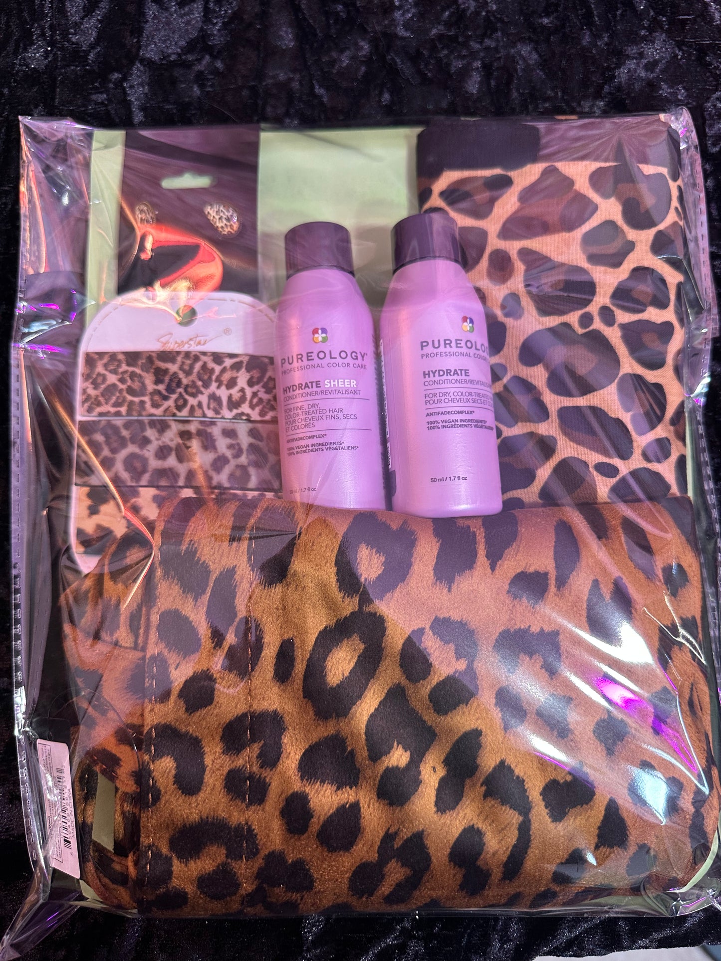 Leopard Luxe hair care kit