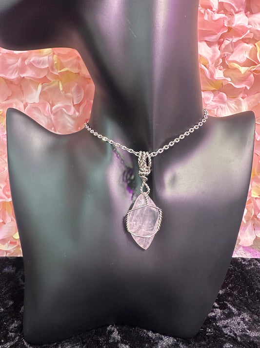 Rose Quartz Crystal Pendant