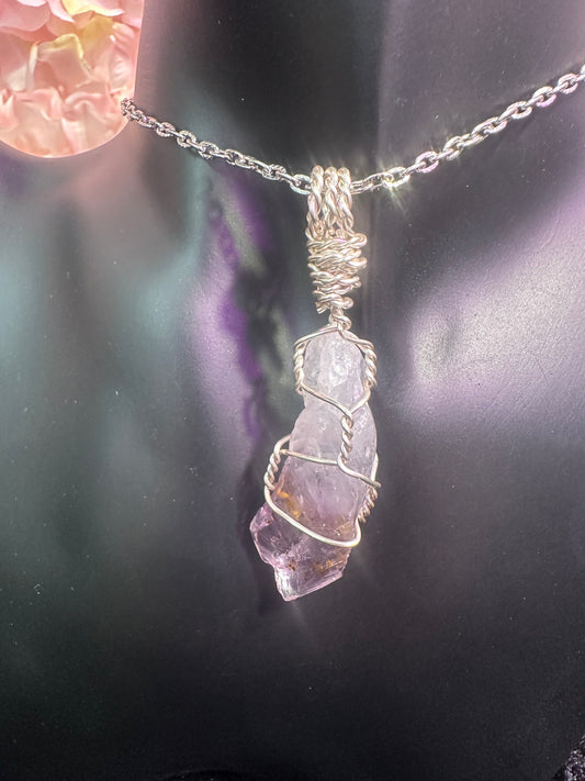 Amethyst large Crystal pendant