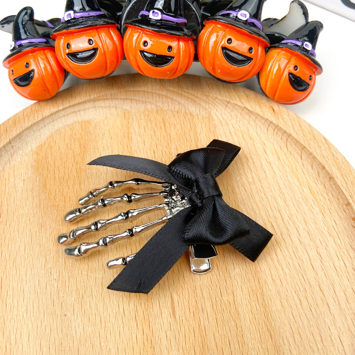 Dia de Los Muertos Claw Bow-knot Hair Clip