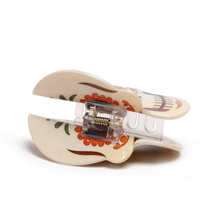 Day of the Dead Sugar Skull Halloween Hair Claw Clip: Skull