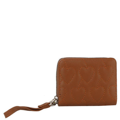 Heart Quilted Wallet A Wristlet GLW-0191: CHERRY