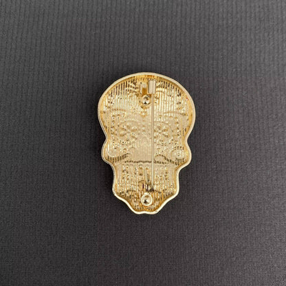 Skull Brooch: Green