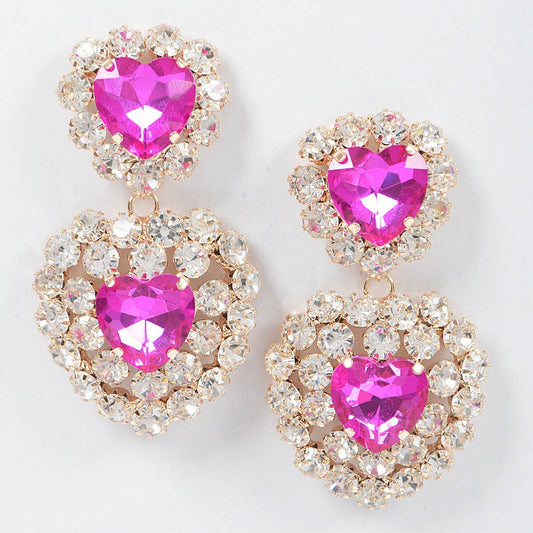 Fuschia Gold Audrey Earrings